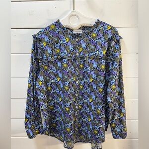 STACY LONDON – Floral Blouse – Size 1X (no tag, refer to measurements)